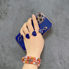 Load image into Gallery viewer, 2021 Luxury Plating Heart Fabric Bracelet Hand Holder Cover for iPhone
