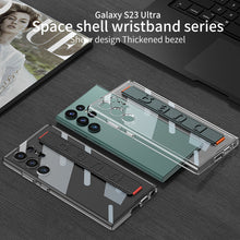 Load image into Gallery viewer, Electroplated Clear Phone Case With Luxury Wristband Holder For Samsung Galaxy S23 Ultra Plus - {{ shop_name}} varyfun
