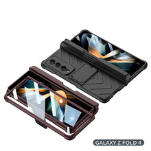 Load image into Gallery viewer, Magnetic Mech S Pen Slot Hinge Holder All-included Phone Cover For Samsung Galaxy Z Fold4 5G With Back Screen Glass Protector
