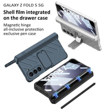 Load image into Gallery viewer, Magnetic Armor All-included Slide Pen Case With Back Screen Glass Hinge Holder Phone Cover For Samsung Galaxy Z Fold3 Fold4 Fold5 - mycasety2023 Mycasety
