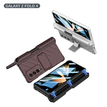 Load image into Gallery viewer, Magnetic Mech S Pen Slot Hinge Holder All-included Phone Cover For Samsung Galaxy Z Fold4 5G With Back Screen Glass Protector

