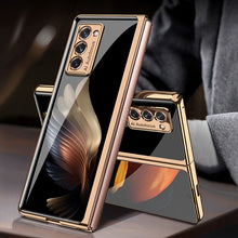 Load image into Gallery viewer, Luxury Plating Glass Case Anti-knock Protective Hard Edge Cover For Samsung Galaxy Z Fold 2 5G

