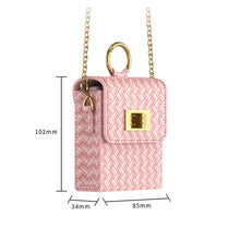 Load image into Gallery viewer, Luxury Leather Mini Phone Bag with Gold Chain For Samsung Galaxy Z Flip5 Flip4 Flip3
