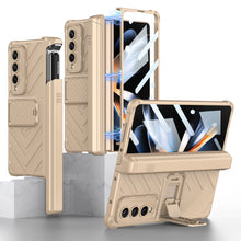 Load image into Gallery viewer, Magnetic Samsung Galaxy Z Fold4 Case Business Folding Armor Cover With Film &amp; Slide Pen Slot and Kickstand
