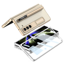 Load image into Gallery viewer, Samsung Galaxy Z Fold 5 Case with Front Screen Tempered Glass Protector &amp; Pen Slot &amp; Stylus - mycasety2023 Mycasety
