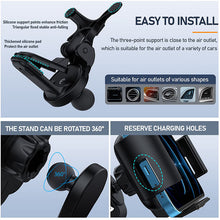 Load image into Gallery viewer, Automatic Clamping Car Wireless Charger for Samsung Galaxy Z Fold 3 2 Note20 S22 S21 S20 iPhone 13 12 11 XS Max Air Vent Mount Phone Holder
