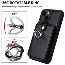 Load image into Gallery viewer, Luxurious Leather Card Holder Anti-fall Protective iPhone Case
