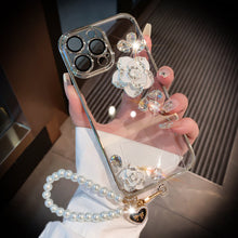 Load image into Gallery viewer, Luxury Camellia Transparent iPhone case with Lens Film - mycasety2023 Mycasety
