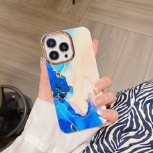 Load image into Gallery viewer, 2021 Newest Design Marble Pattern Gold Plating iPhone Case
