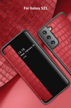 Load image into Gallery viewer, Luxury Crocodile Pattern Leather Smart View Flip Magnetic Kickstand Shockproof Cover For Samsung
