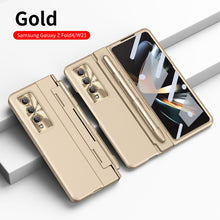 Load image into Gallery viewer, Enhanced Version of Armor Hinge Folding Shell Case For Samsung Galaxy Z Fold3 Fold4 5G With S-Pen Slot &amp; Stylus
