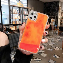 Load image into Gallery viewer, 2021 Glitter Luminous Neon Sand Case For iphone 6 6s 7 8 Plus 11 Pro X XS MAX XR Liquid Quicksand Glow The Dark Soft phone Case Cover
