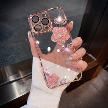 Load image into Gallery viewer, Luxury Camellia Transparent iPhone case with Lens Film - mycasety2023 Mycasety
