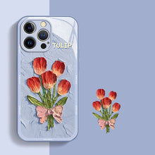 Load image into Gallery viewer, Oil Painting Tulip Liquid Glass iPhone Case - mycasety2023 Mycasety
