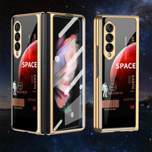 Load image into Gallery viewer, Tempered Glass Plating Case For Samsung Galaxy Z Fold 3 5G With Outer Screen Film
