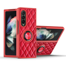 Load image into Gallery viewer, 2022 Luxury Argyle Leather Cover With Ring Holder For Samsung Galaxy Z Fold 3 Flip 3 5G
