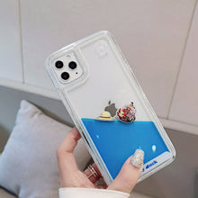Load image into Gallery viewer, 2021 Cute Cartoon Dynamic Liquid Hard Shell Back Cover Case for iPhone 12 11 Pro MAX XS XR 7 8 Plus X Phone Cases Coque Fundas Capa
