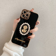 Load image into Gallery viewer, 2021 Fashion Electroplated Female 3D Pearl Back Cover For iPhone
