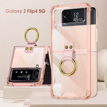 Load image into Gallery viewer, NEWEST Transparents Airbag Ring Holder Anti-knock Protection Cover For Samsung Galaxy Z Flip4 Flip3 5G

