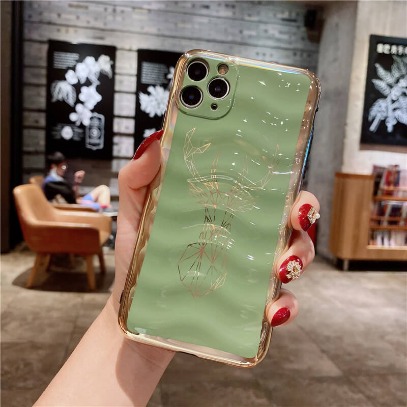 2020 New Fashion Deer Pattern Electroplating Case For iPhone