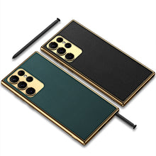 Load image into Gallery viewer, Electroplated Leather Case for Samsung Galaxy S23 S22 Ultra Plus
