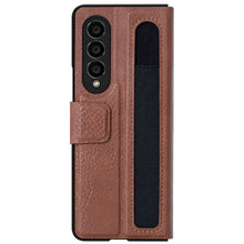 Load image into Gallery viewer, Samsung Galaxy Z Fold4 5G Leather Case with Spen Slot
