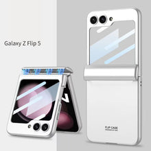 Load image into Gallery viewer, Magnetic Samsung Galaxy Z Flip 5 Hinge Full Coverage Phone Case with Front Screen Tempered Glass Protector - mycasety2023 Mycasety
