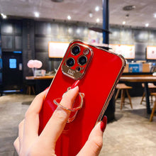 Load image into Gallery viewer, Luxury Electroplating Stand Ring Holder Phone Case With Finger Ring for iPhone 12 Pro MAX 11 Pro XS XR X SE 6 6s 7 8 Plus 12Mini - VooChoice
