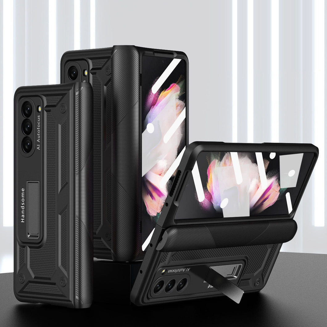 360 All Inclusive Samasung Galaxy Z Fold5 Fold4 Fold3 Case With Hinge Lid & Kick-stand - mycasety2023 Mycasety