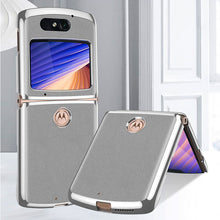 Load image into Gallery viewer, Luxury Plating Fold Case Plexiglass Pattern Shockproof Edge Cover For Motorola Moto Razr 5G
