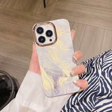 Load image into Gallery viewer, 2021 Newest Design Marble Pattern Gold Plating iPhone Case
