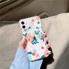 Load image into Gallery viewer, 2021 Luxury Flower Transparent Phone Case For iPhone 12 11 Pro Max 7 8 Plus X XR XS Max SE2020 Bumper Soft TPU Back Cover Coque Funda
