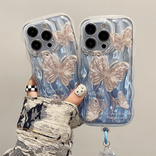 Load image into Gallery viewer, Wavy Fairy Butterfly Chain iPhone Case - mycasety2023 Mycasety
