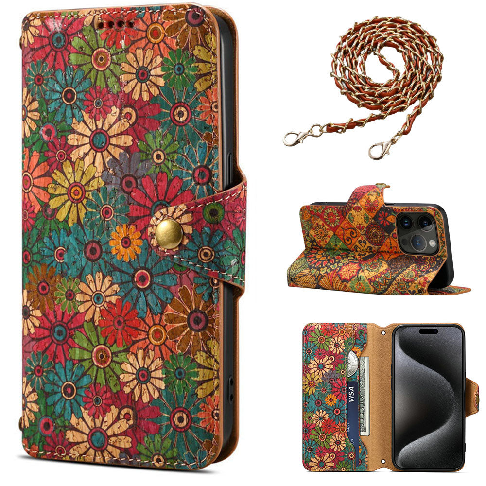 Luxurious Bohemian Style Card Holder iPhone Case With Lanyard