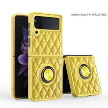 Load image into Gallery viewer, 2022 Luxury Argyle Leather Cover With Ring Holder For Samsung Galaxy Z Fold 3 Flip 3 5G
