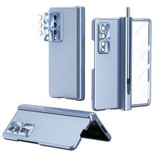 Load image into Gallery viewer, Luxury Magnetic Hinge Pen Holder Full Protection Case For Samsung Galaxy Z Fold3 Fold4 5G With Tempered Glass Film
