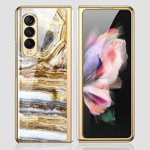 Load image into Gallery viewer, Luxury Marble Glass Case For Samsung Galaxy Z Fold 3 5G
