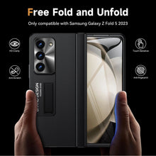 Load image into Gallery viewer, Magnetic Holder Protective Leather Phone Case With Front Protection Film For Samsung Galaxy Z Fold5 Fold4 Fold3
