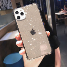 Load image into Gallery viewer, Shining Glitter Powder Phone Cases For iPhone 12 Mini 11 Pro 11Pro Max X XR XS 6 6S 7 8 Plus SE 2020 Transparent Soft Back Cover
