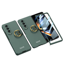 Load image into Gallery viewer, Samsung Galaxy Z Fold 4 5G Ultra-thin All-inclusive Ring Holder Protective Cover With Tempered Glass Screen
