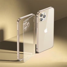 Load image into Gallery viewer, Luxury Aluminum Alloy Metal Frame Camera All-inclusive Protective Cover For iPhone 13 12 11 Pro Max Shockproof Transparent Matte Back Cover With Metal Buckle pphonecover
