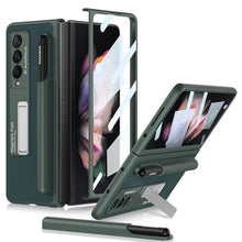 Load image into Gallery viewer, Magnetic Stand Pen Slot Leather Protective Cover With Back Screen Glass Protector For Samsung Galaxy Z Fold 3 5G
