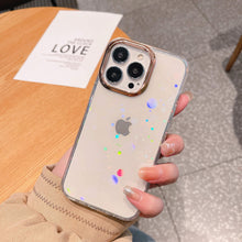 Load image into Gallery viewer, 2021 Transparent Laser Four-Leaf Clover Love Pattern iPhone Case
