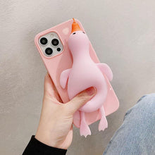 Load image into Gallery viewer, Lovely Silicone Duck Protecive Case For iPhone
