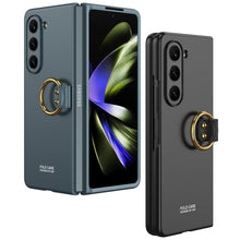Load image into Gallery viewer, Electroplated Slim Samsung Galaxy Z Fold 5 Case with Front Screen Tempered Glass Protector &amp; Ring - mycasety2023 Mycasety
