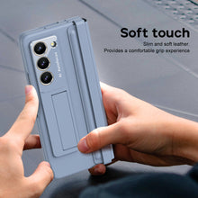 Load image into Gallery viewer, Anti-fall Protective Leather Phone Case With Invisible Bracket and Film For Samsung Galaxy Z Fold5 Fold4
