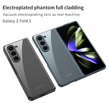 Load image into Gallery viewer, Electroplated Phantom Galaxy Z Fold 5 Case with Front Screen Tempered Glass Protector &amp; Ring - mycasety2023 Mycasety
