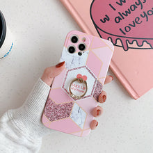 Load image into Gallery viewer, 2021 Love Electroplating Mosaic Marble Pattern Case For iPhone
