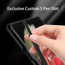 Load image into Gallery viewer, Ultra-thin Matte Magnetic Holder S Pen Slot Phone Case For Galaxy S21 Ultra With Pen
