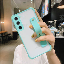 Load image into Gallery viewer, Lovely Matte Stand Holder Clear Phone Case For iPhone 12 Pro Max 11 XS XR 7 8 Plus &amp; Samsung Galaxy S21 S20 FE Note 20 Note 10 Cover
